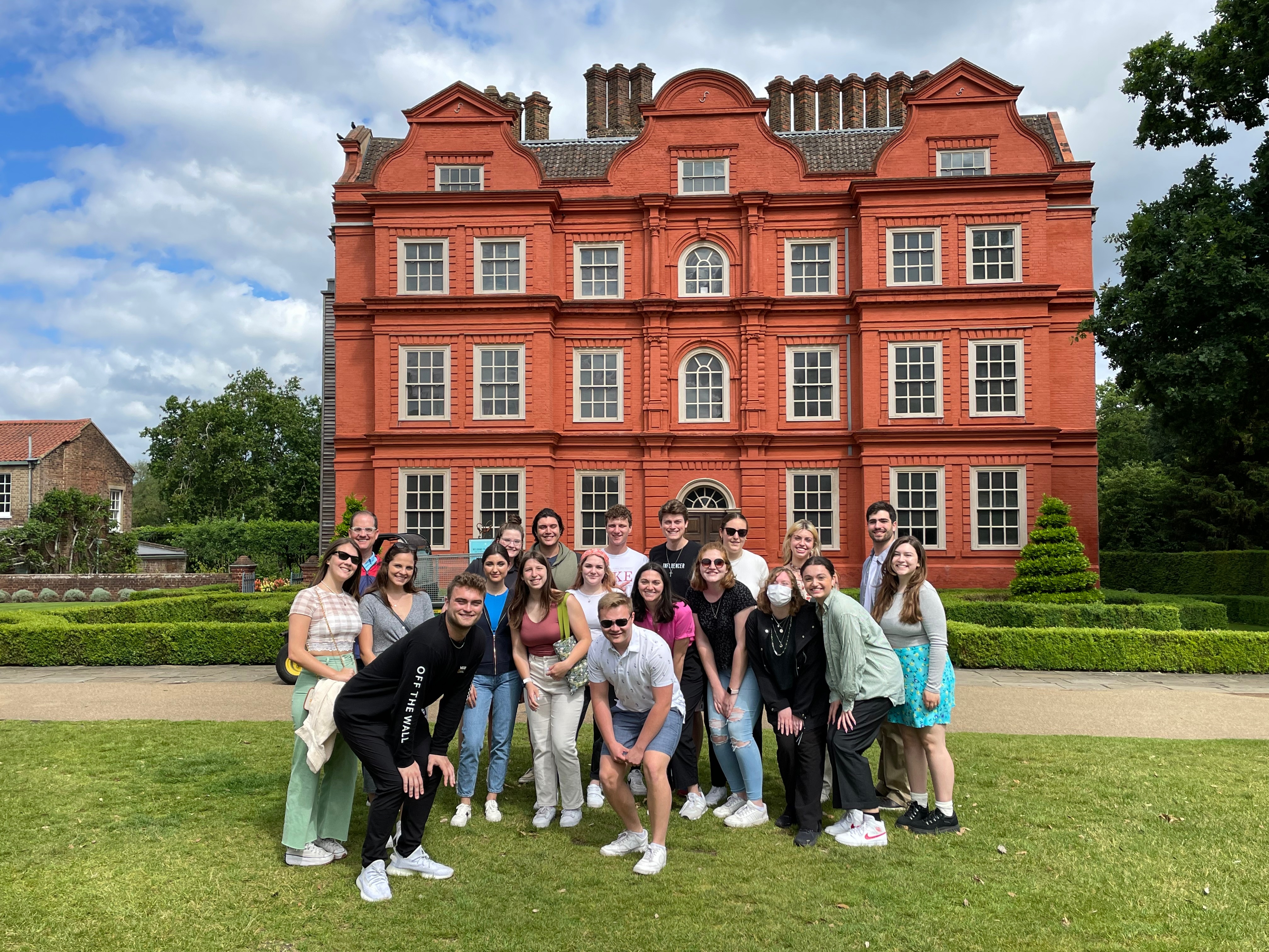 Kew Palace and students